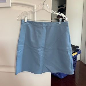 Zara leather light blue mini skirt